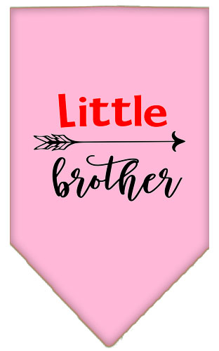Little Brother Screen Print Bandana Light Pink Small